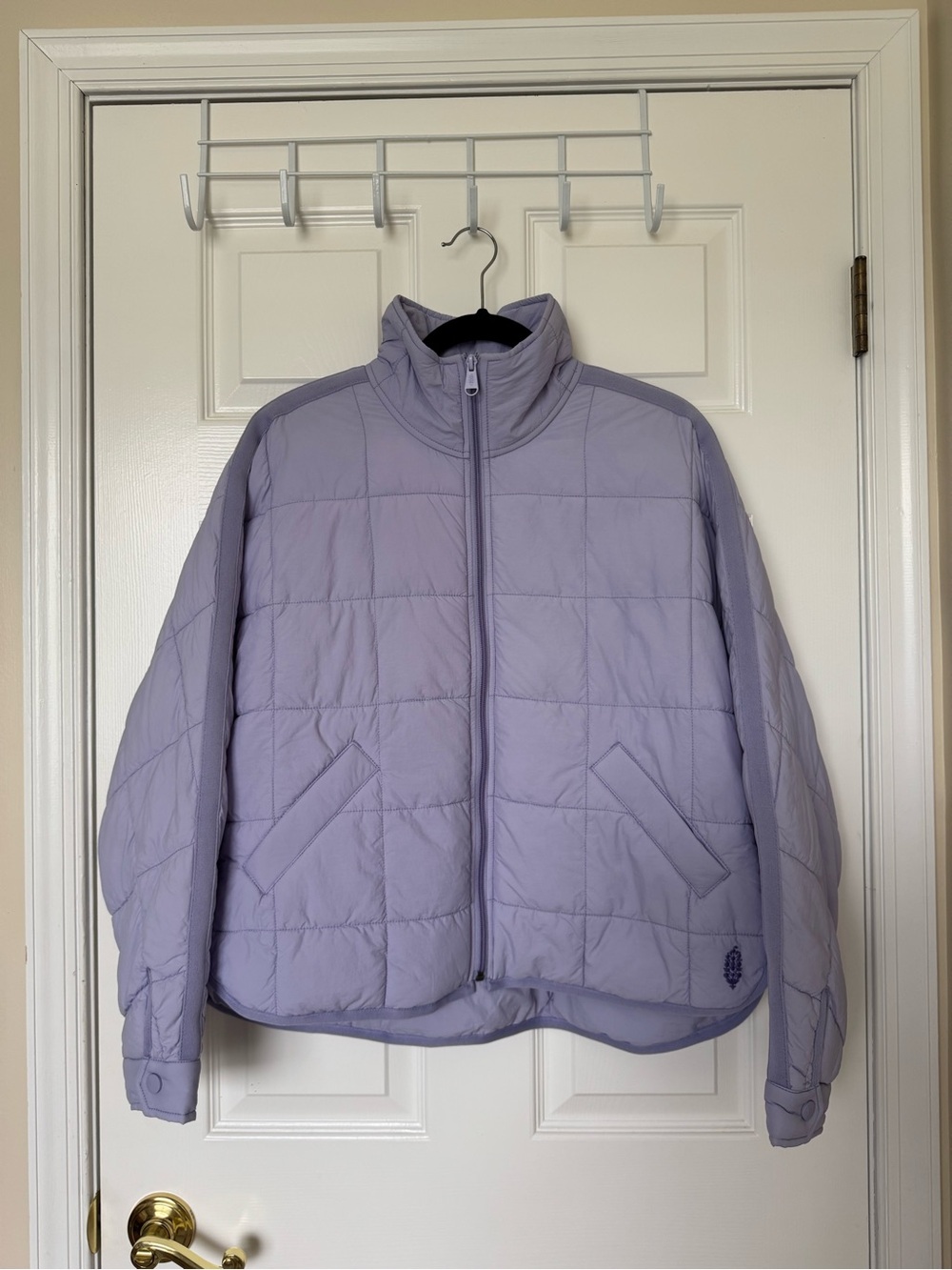 Free People Pippa Packable Puffer Jacket in Lavender color